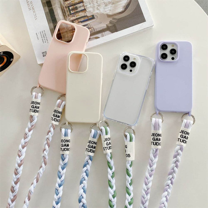 Back Woven Cross-body Lanyard Backer-card Accessories Phone Case - ZEYTONCART