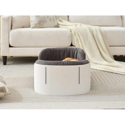 Scandinavian Style Cat Couch Bed, Pet Sofa For Indoor Cats PP Indoor Pet Furniture Elevated Cat Beds With Removable Mattress Cover Suitable For Kitty, Puppy Or Small Animal Brand Design White - ZEYTONCART