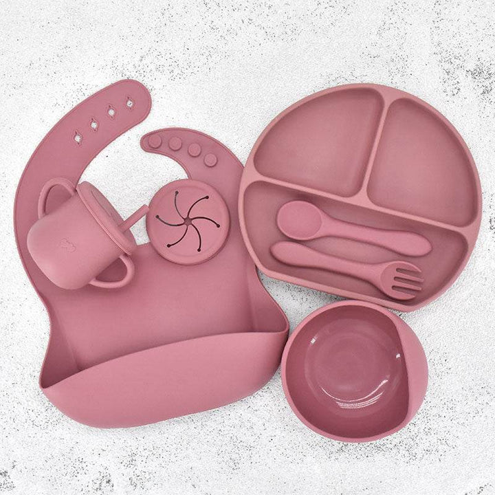 Food Grade Silicone Feeding Cutlery Set Children's Dinner Plate - ZEYTONCART