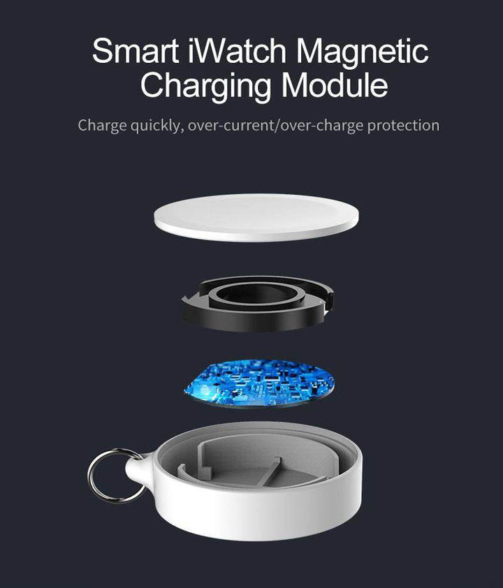 Suitable For Watch12345 Generation Watch Wireless Charger Portable Magnetic Keychain Watch Wireless Charger - ZEYTONCART