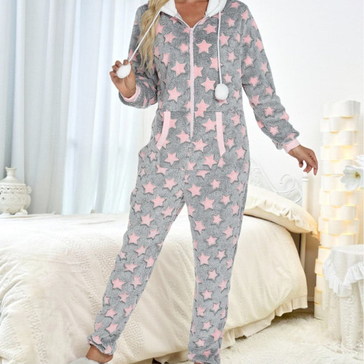 European And American Autumn And Winter One-piece Women's Pajamas Suit - ZEYTONCART