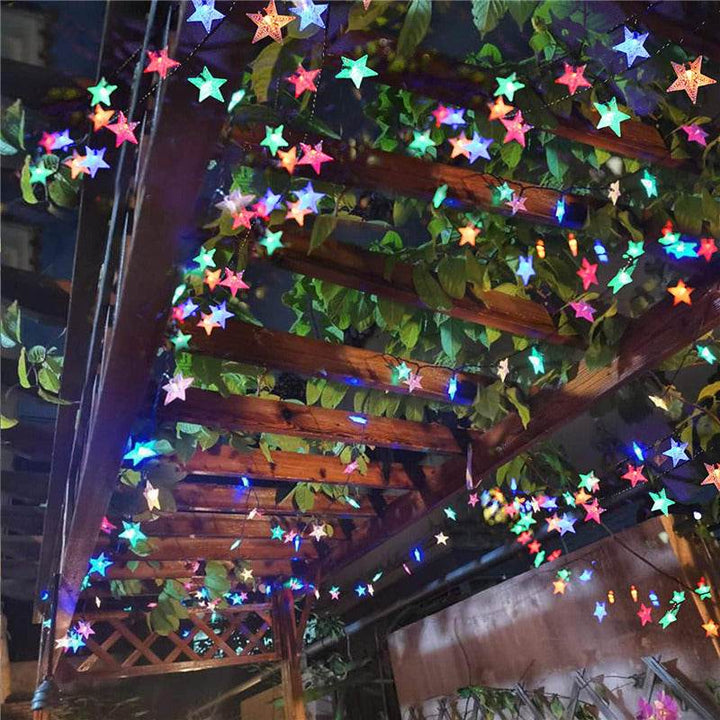 Solar Powered Star Fairy String LED Lights Waterproof Xmas Garden Outdoor Decor - ZEYTONCART
