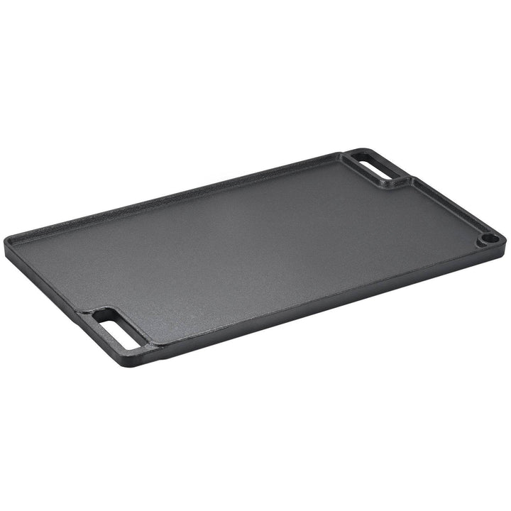 VEVOR Reversible Grill Griddle, Pre-Seasoned Cast Iron Griddle, Rectangular Double Burner Griddle Pan, Non-Stick Family Pan Cookware With Handles, Flat Top Plate For BBQ, Gas Grill, Black - ZEYTONCART