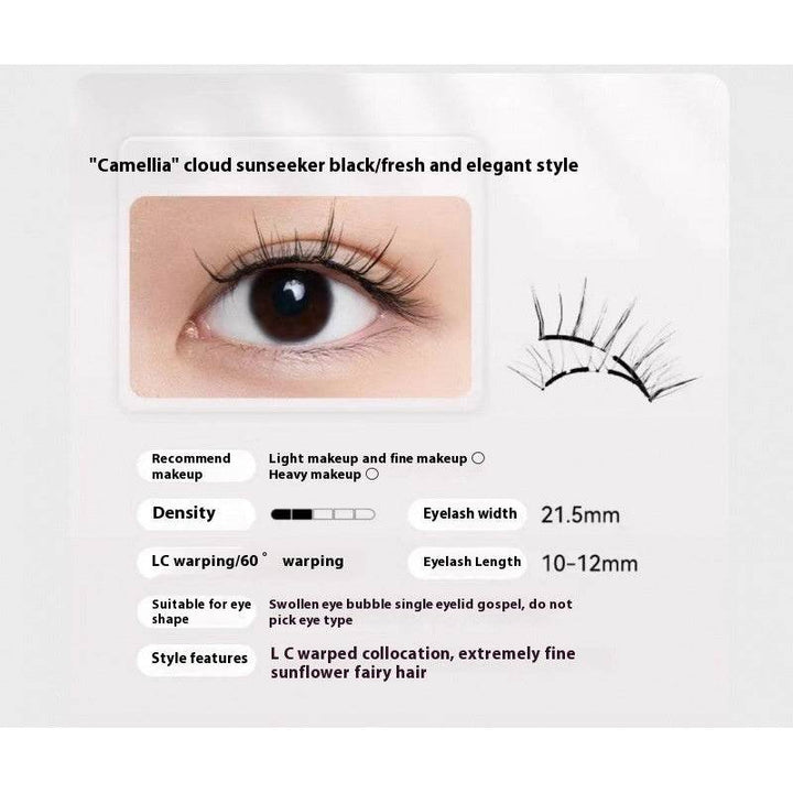 Magnetic Eyelashes Thick Zero Glue Long C Curved Eyelashes - ZEYTONCART