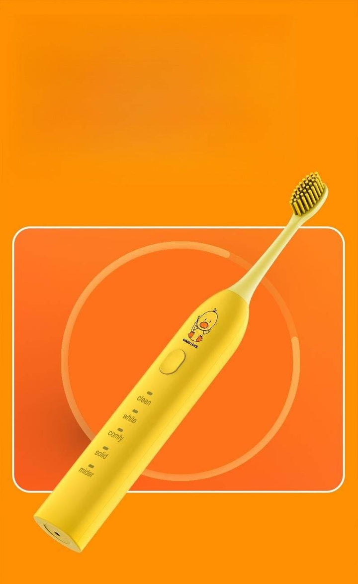 Rechargeable Small Yellow Duck Toothbrush Mute Electric Toothbrush Soft Bristle Waterproof Adult Smart Toothbrush - ZEYTONCART