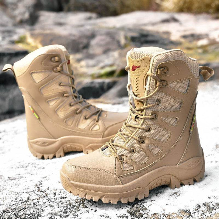 Hi-top Hiking Shoes Men's Breathable Sneaker Platform - ZEYTONCART