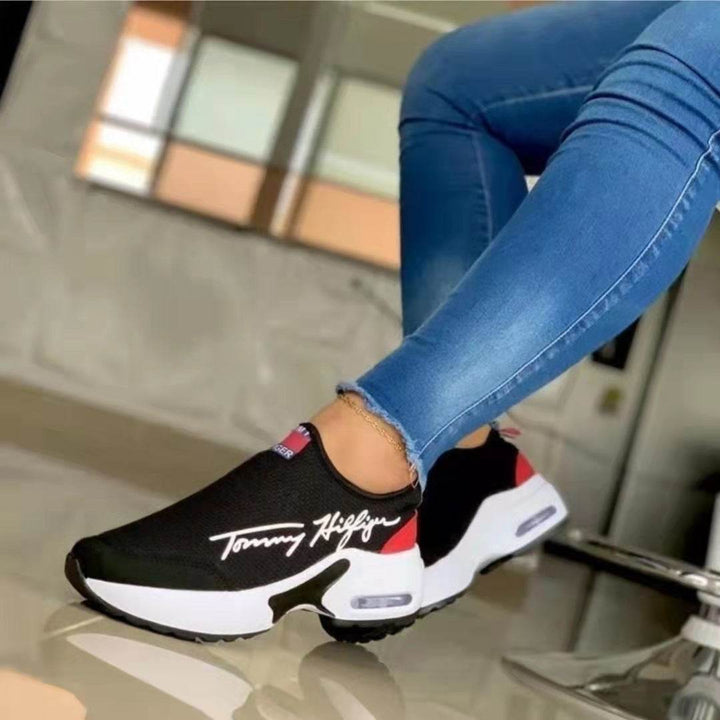 Air Cushion Lazy Dad Shoes Slip-on Sneakers For Women - ZEYTONCART