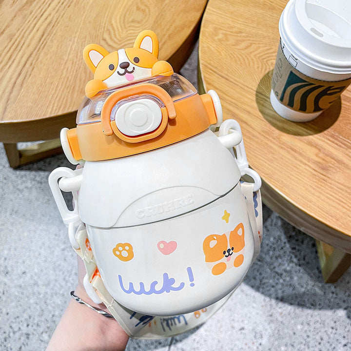 Pot Belly Water Cup Insulation Large Capacity Straw Kettle Portable And Cute - ZEYTONCART