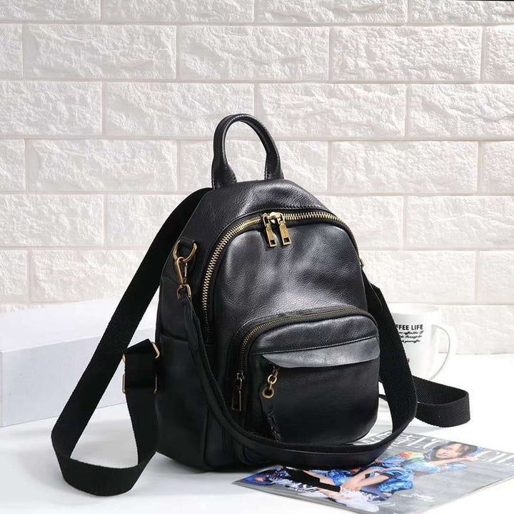 Retro Soft Leather Fashion Backpack - ZEYTONCART