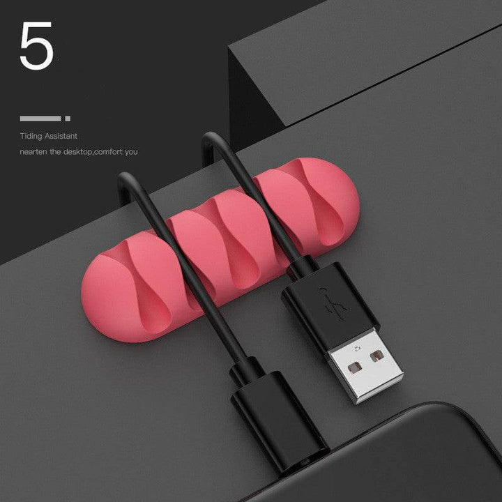 Smart Cable Holder Silicone Flexible Cable Winder Wire Organizer Holder Cord Management Clip For USB Earphone Network Cable - ZEYTONCART