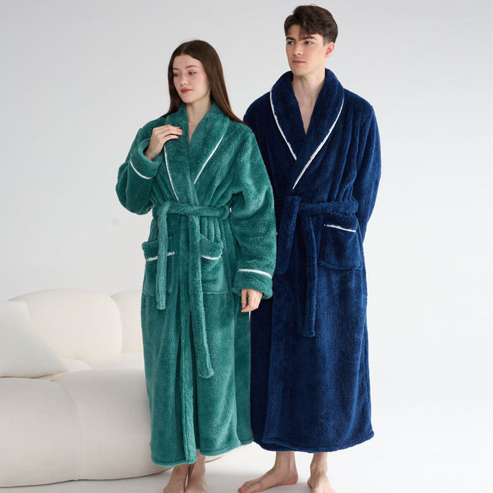 Autumn And Winter Thick Night-robe Couple Style - ZEYTONCART