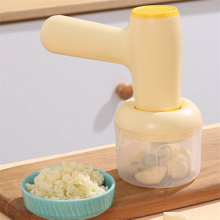2 In 1 Electric Garlic Chopper USB Rechargeable Vegetable Chili Meat Ginger Masher Handheld Multipurpose Kitchen Gadgets - ZEYTONCART