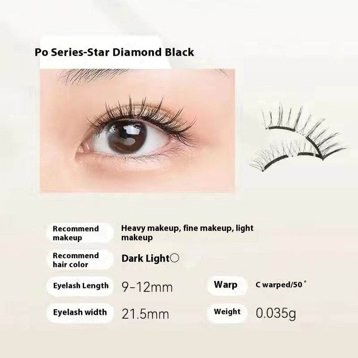 Magnetic Eyelashes Thick Zero Glue Long C Curved Eyelashes - ZEYTONCART