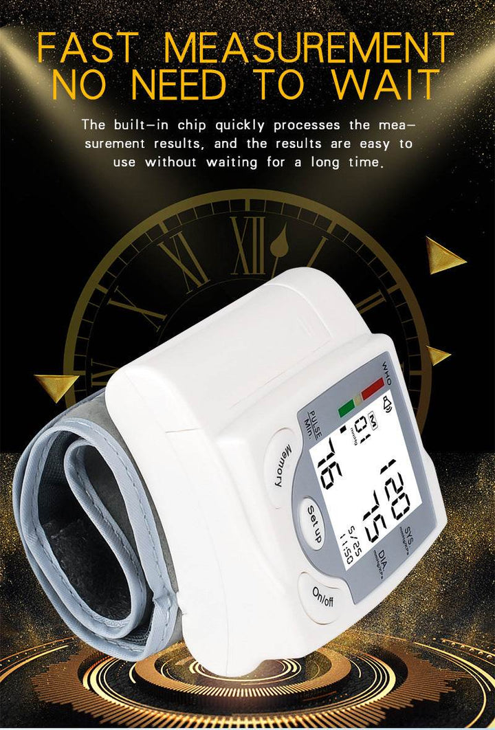 Electronic Blood Pressure Monitor English Wrist Measuring Instrument Gift - ZEYTONCART