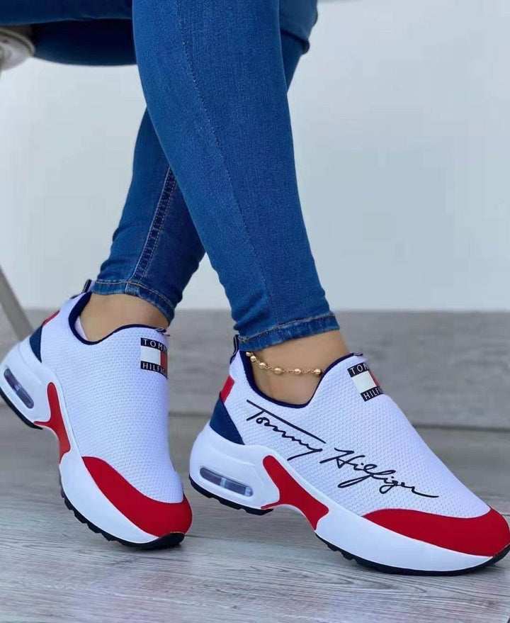Air Cushion Lazy Dad Shoes Slip-on Sneakers For Women - ZEYTONCART