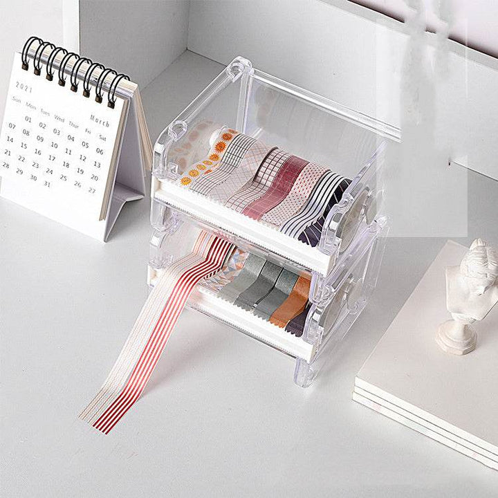 Zeyton mini office tape dispenser box - Clear Organizer - ZEYTONCART