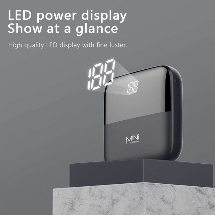 Compact 10000mAh Power Bank with LED Display - ZEYTONCART