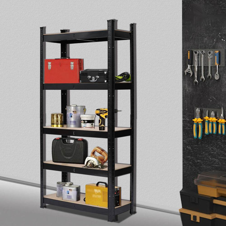 Five-tier Shelves - Black Sprayed - 45x90x180cm - ZEYTONCART