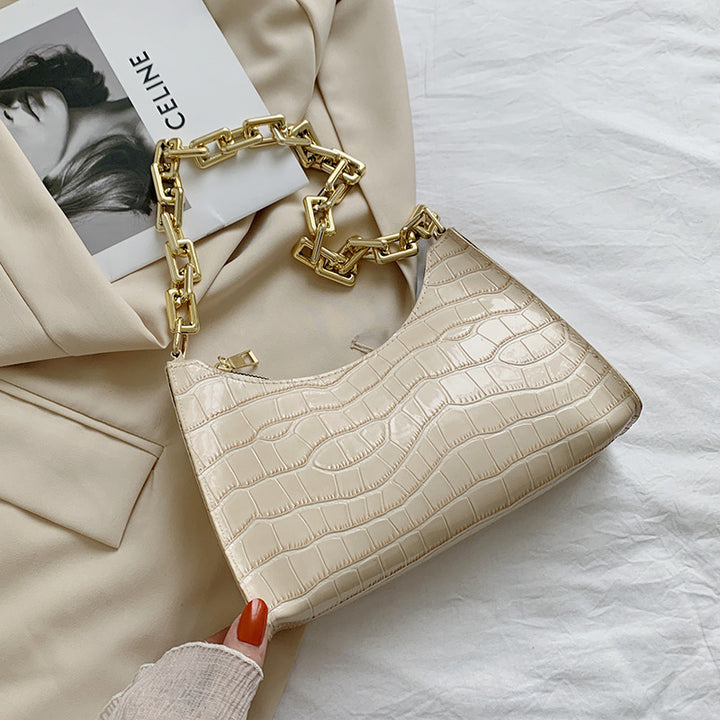 Fashion Acrylic Chain Underarm Bag - ZEYTONCART