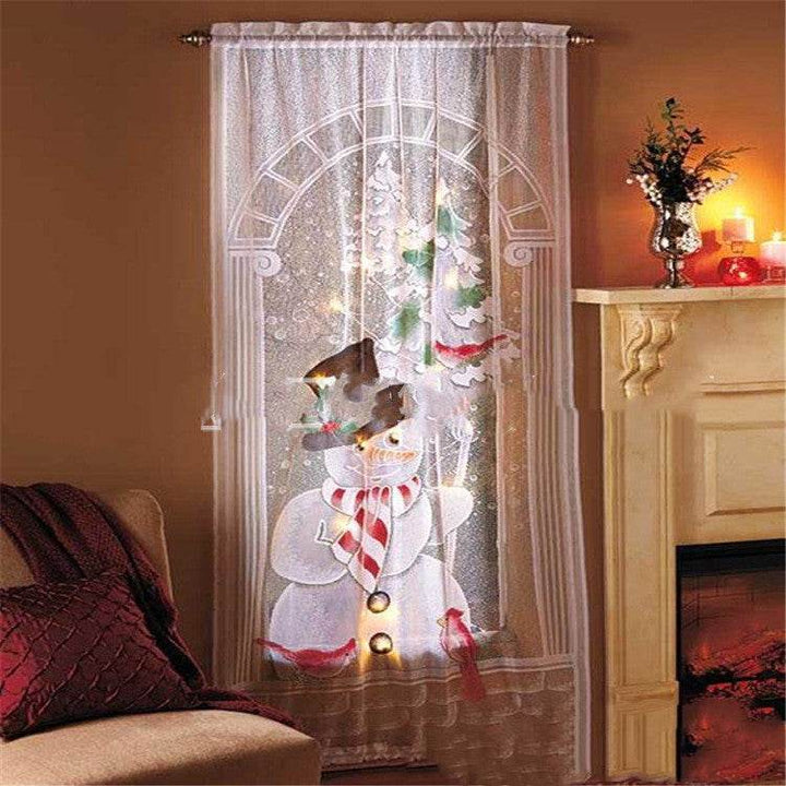 Merry Christmas Santa Claus Snowman Deer Christmas Present Christmas Curtains Vertical Blackout Curtains Living Room Bedroom - ZEYTONCART