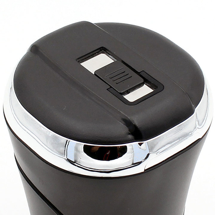 Push-pull Lighter Accessories Smokeless Detachable USB Rechargable Car Ashtray Home Portable Smell Proof With Lid LED Blue Light - ZEYTONCART