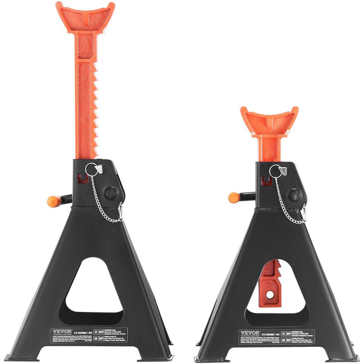 VEVOR Jack Stands, 6 Ton  13,000 Lbs Capacity Car Jack Stands Double Locking, 14.2 -23 Inch Adjustable Height, For Lifting SUV, Pickup Truck, Car And UTV ATV, Red, 1 Pair - ZEYTONCART