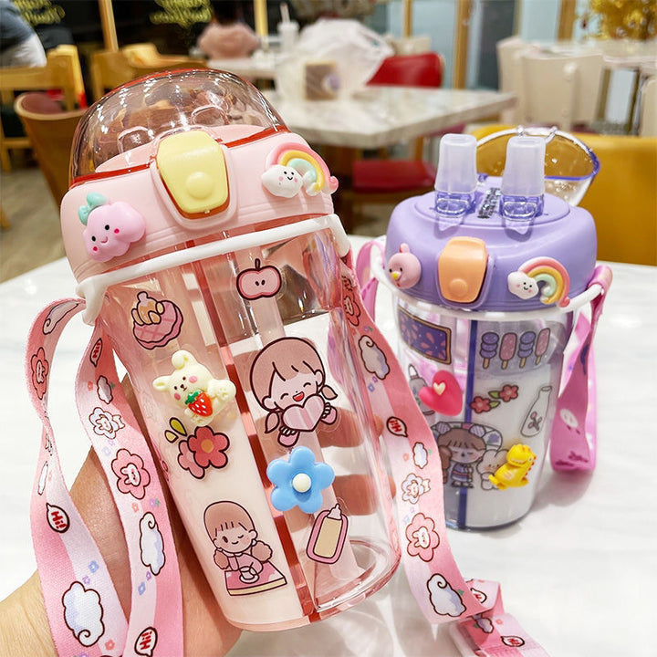 Children's Portable Cute Creative Double-tube Water Cup Two-in-one - ZEYTONCART