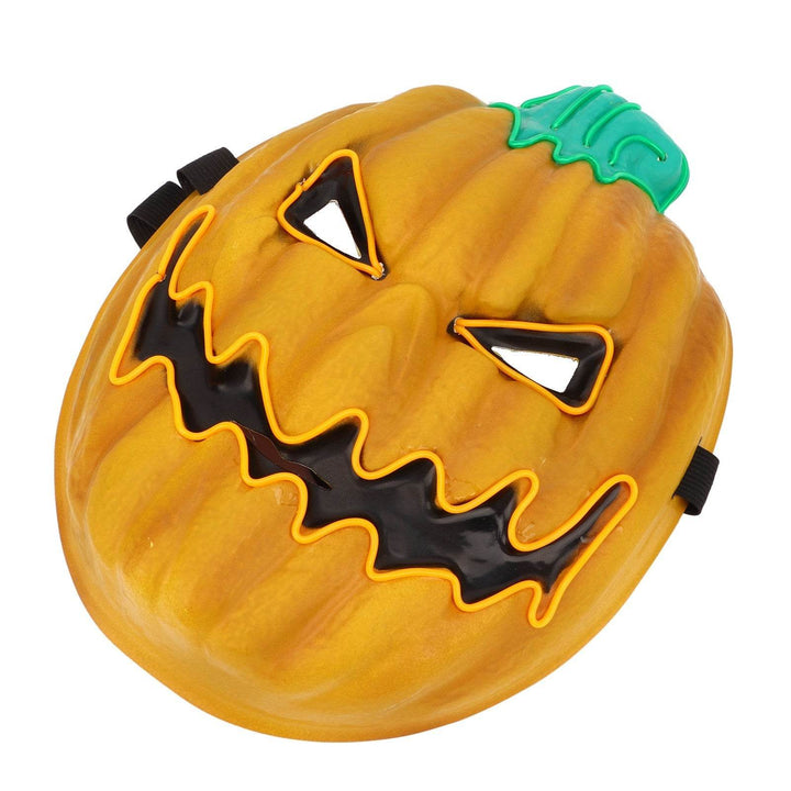 Halloween Pumpkin Mask 3 Lighting Modes LED Luminous Novelty Scary Party Pumpkin Head Face Mask for Adult Kids Men Women - ZEYTONCART