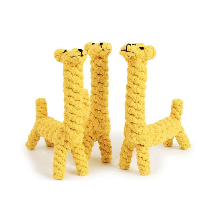 Giraffe Bite Resistant Pet Dog Chew Toys For Small Dogs Cleaning Teeth Puppy Dog Rope Knot Ball Toy Playing Animals Dogs Toys Pets - ZEYTONCART