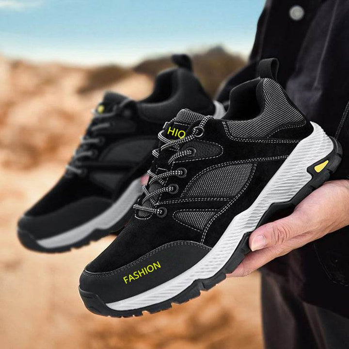 Lace-up Sneakers For Men Casual Breathable Outdoor Hiking Running Sports Shoes - ZEYTONCART