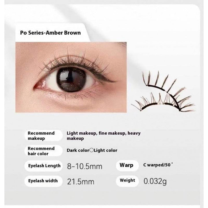 Magnetic Eyelashes Thick Zero Glue Long C Curved Eyelashes - ZEYTONCART