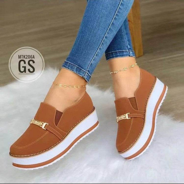 Slip On Flat Sneakers For Women Platform Shoes - ZEYTONCART