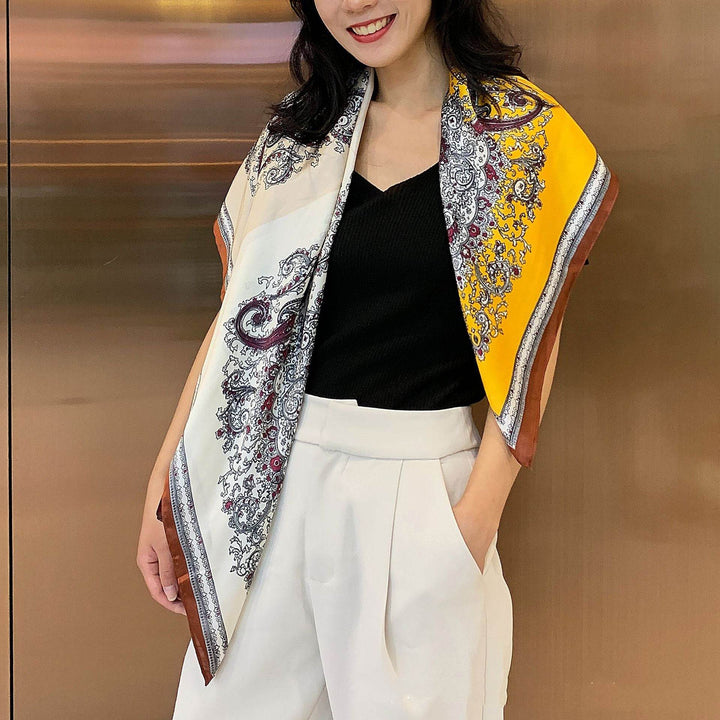 Fashion Silk Scarves Female Printing Hijab - ZEYTONCART