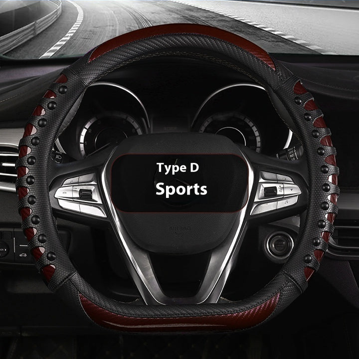 Leather Silicone Four Season Car Accessories Steering Wheel Cover - ZEYTONCART