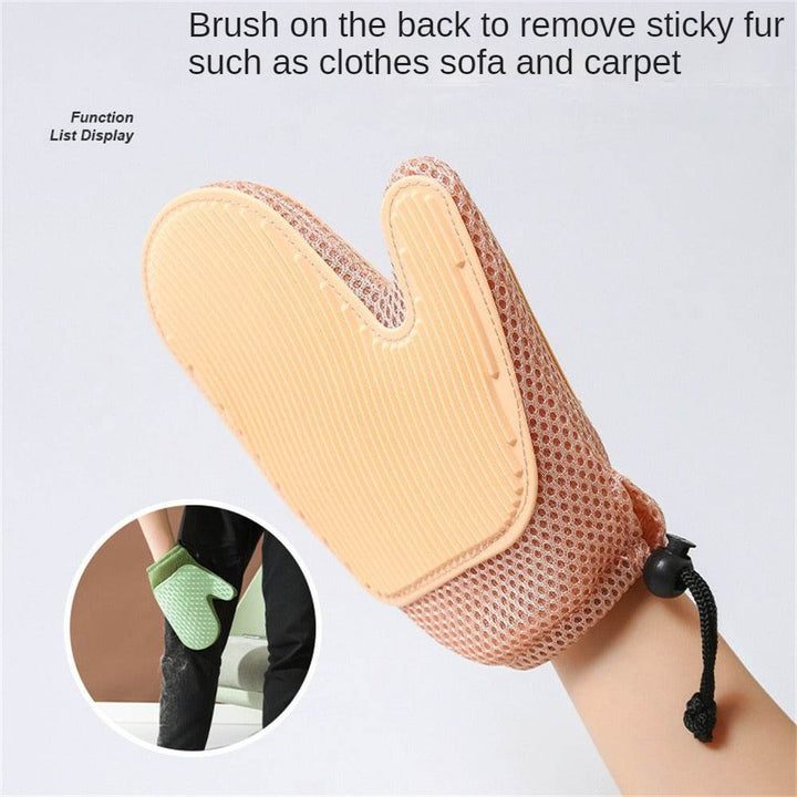 Cat Hair Glove Pet Fur Remover Glove Dog Grooming Glove Brush For Shedding Pet Hair Remover Mitt Cleaner Grooming Glove - ZEYTONCART