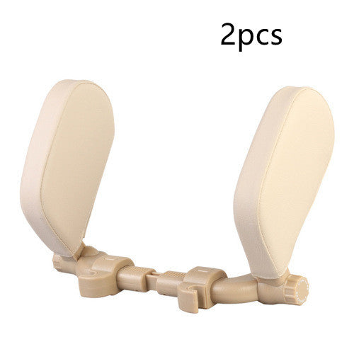 Car headrest pillow Sleep Adjustable Side Car Soft Travel Seat Headrest Auto Leather Support Neck Pillow Cushion car accessories - ZEYTONCART