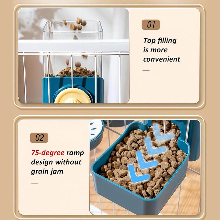 Hanging Automatic Food Water Dispenser Rabbit Feeders For Cages Automatic Pet Feeder For Rabbit Chinchilla Hedgehog Guinea Pig - ZEYTONCART