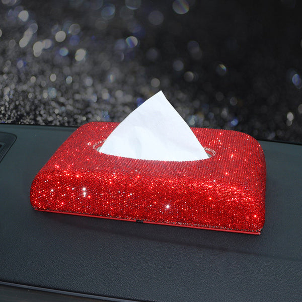 Women Red Rhinestone Car Interior Accessories - ZEYTONCART