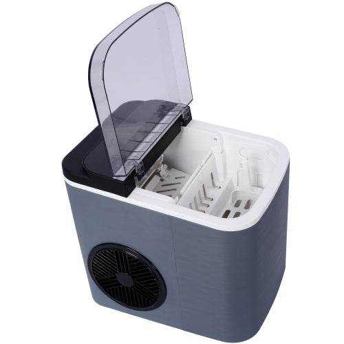 Ice Maker Countertop, Portable Ice Machine, Self-Cleaning Ice Makers With Basket And Scoop, 9 Cubes In 6 Mins, 26 Lbs Per Day, Ideal For Home, Kitchen,ETL And FDA Certificate. - ZEYTONCART