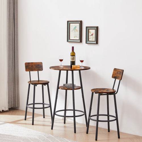 Round Bar Stools With Shelves - ZEYTONCART