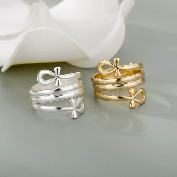 Indian Double Layered Rings Couple Rings - ZEYTONCART