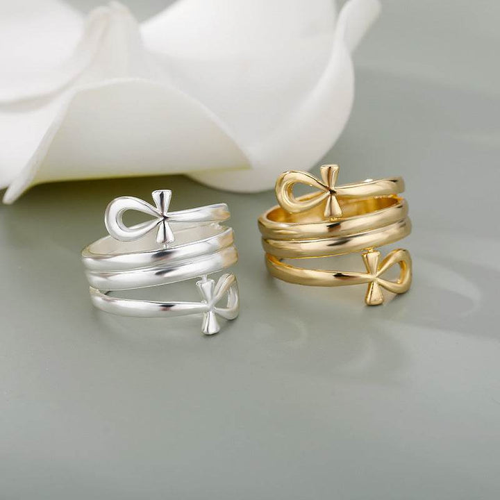 Indian Double Layered Rings Couple Rings - ZEYTONCART