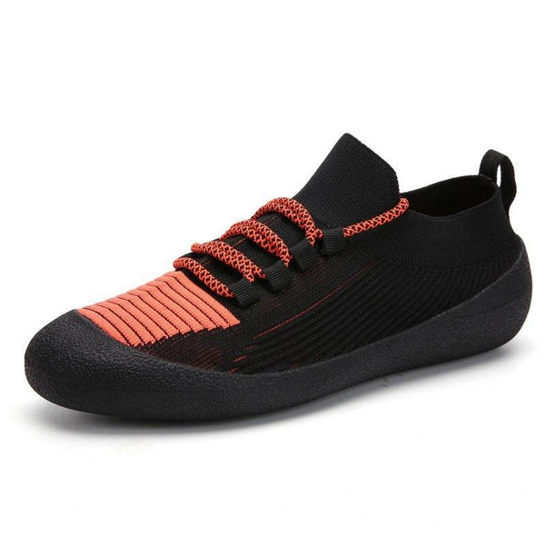Outdoor Casual Men'S Shoes Round Toe Solid Color Casual Lace-Up Sneakers For Men - ZEYTONCART
