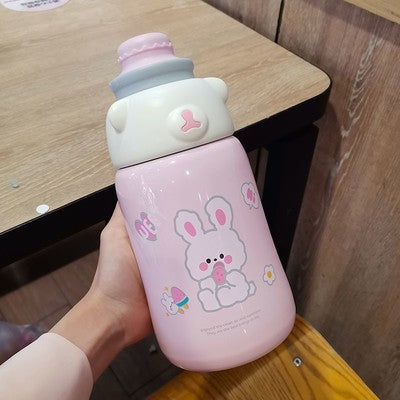 Women's Water Cup Thermos With Straw To Hug Bear Large Capacity And High Value - ZEYTONCART