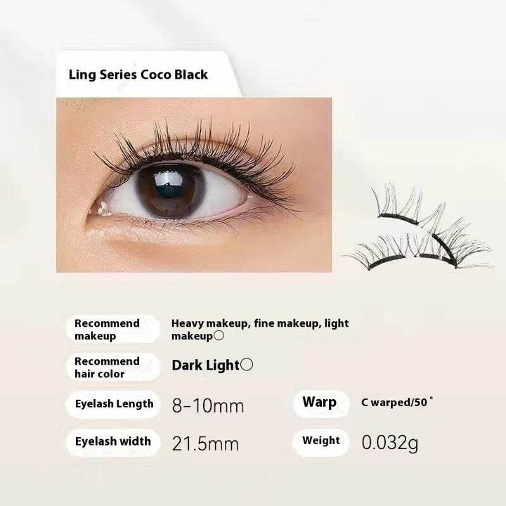Magnetic Eyelashes Thick Zero Glue Long C Curved Eyelashes - ZEYTONCART