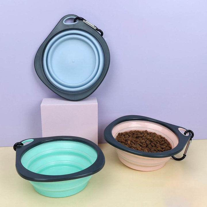 Collapsible Dog Bowls For Travel, Collapsible Silicone Dog Bowl, Foldable Expandable Cup Dish For Small Pet Cat Food Water Feeding Portable Travel Bowl, Dog Portable Water Bowl For Dogs Cats - ZEYTONCART