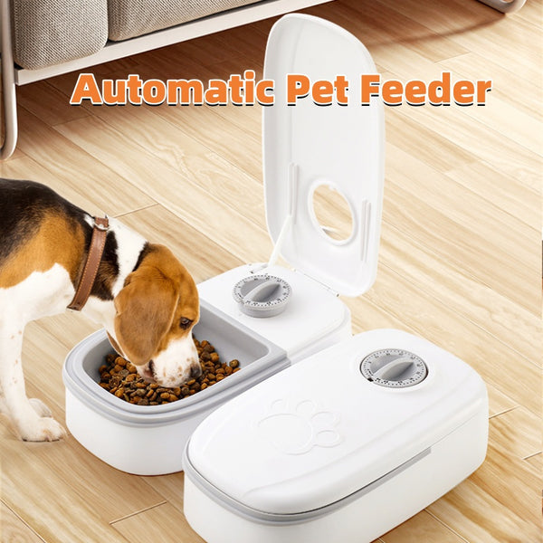Automatic Pet Feeder Smart Food Dispenser For Cats Dogs Timer Stainless Steel Bowl Auto Dog Cat Pet Feeding Pets Supplies - ZEYTONCART