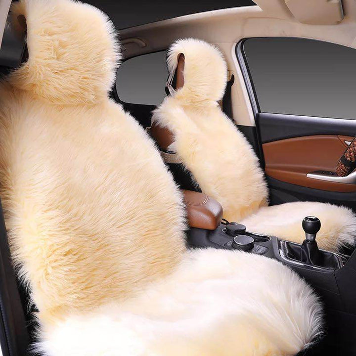 All-inclusive Car Seat Cover Plush Cushion Three-piece Cushion Universal Cushion Winter - ZEYTONCART