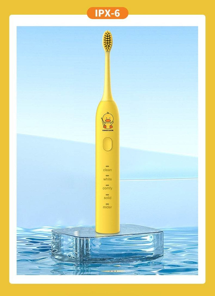Rechargeable Small Yellow Duck Toothbrush Mute Electric Toothbrush Soft Bristle Waterproof Adult Smart Toothbrush - ZEYTONCART