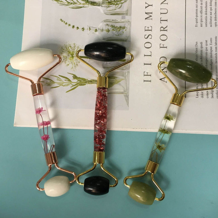 Jade Craft Resin Stick Double Jade Roller Massager - ZEYTONCART